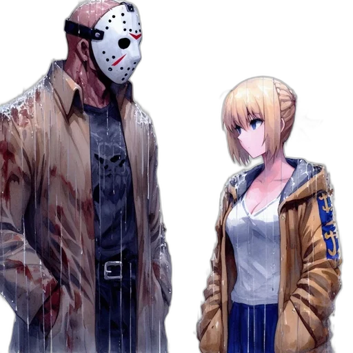 jacket, mask, face, concept art transparent PNG cut-out