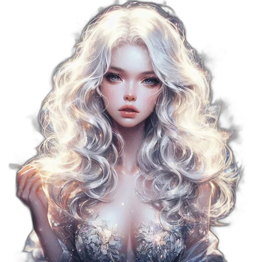 dress, hair, face, jewelry transparent PNG cut-out