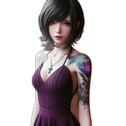 dress, jewelry, face, fantasy art transparent PNG cut-out