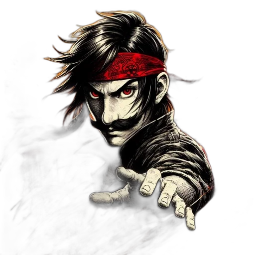 mask, concept art, comic book art, fantasy art transparent PNG cut-out