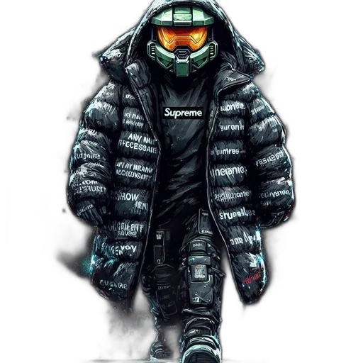 jacket, mask, pixel art, concept art transparent PNG cut-out