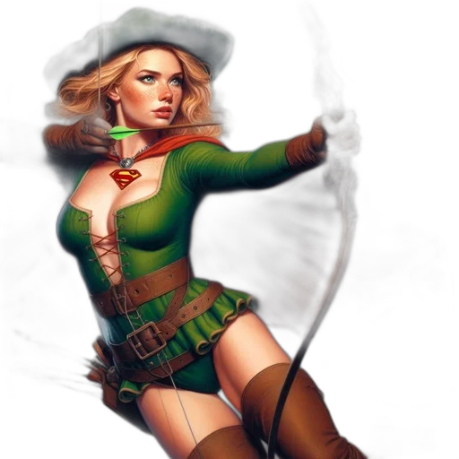 fantasy art, comic book art, concept art, photorealistic transparent PNG cut-out