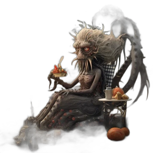dragon, creature, staff, food transparent PNG cut-out