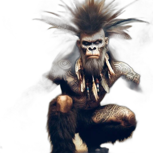 animal, creature, mask, hair transparent PNG cut-out