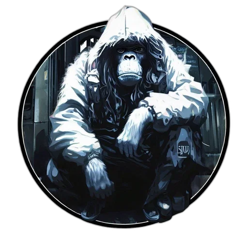 jacket, mask, creature, comic book art transparent PNG cut-out