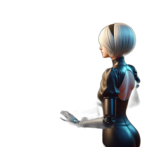 robot, dress, jacket, hair transparent PNG cut-out