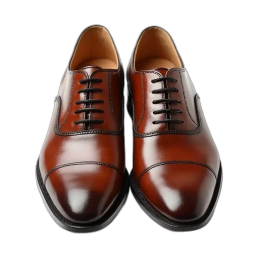 shoes, photorealistic, pair, brown transparent PNG cut-out