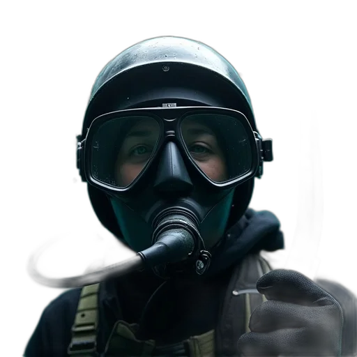 mask, face, staff, weapon transparent PNG cut-out