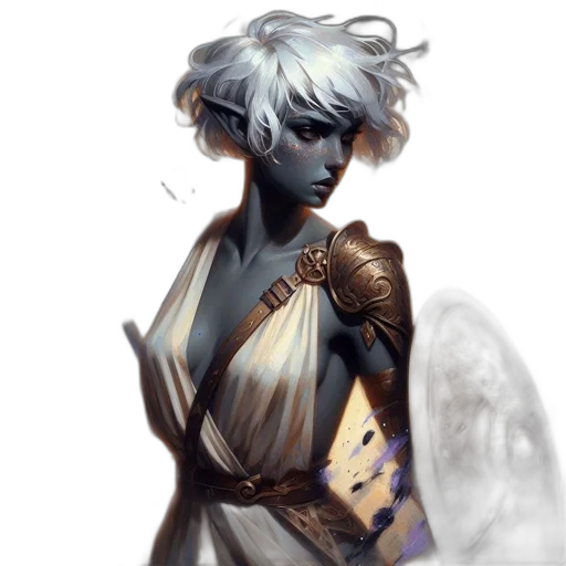 sword, staff, face, fantasy art transparent PNG cut-out