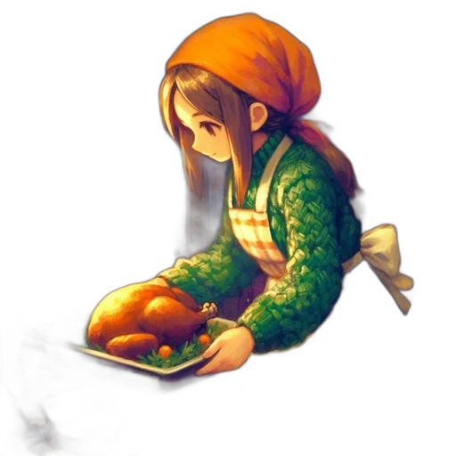 food, staff, concept art, pixel art transparent PNG cut-out