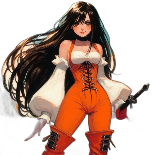 dress, weapon, staff, concept art transparent PNG cut-out