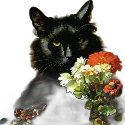 animal, flower, crown, face transparent PNG cut-out