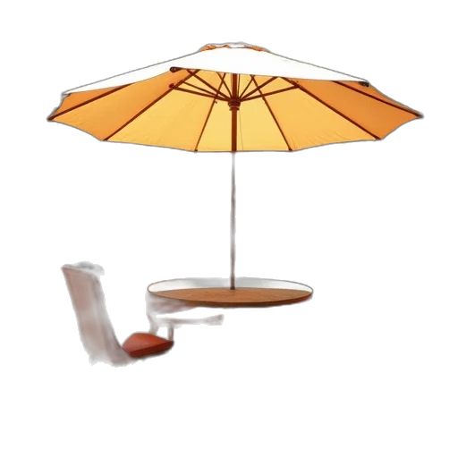umbrella, furniture, 3d render, concept art transparent PNG cut-out