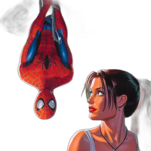 comic book art, concept art, fantasy art, watercolor transparent PNG cut-out
