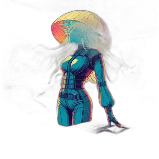 robot, jacket, mask, hat transparent PNG cut-out