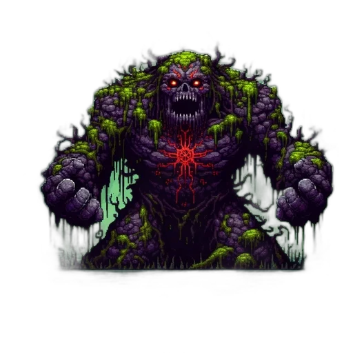 creature, animal, staff, pixel art transparent PNG cut-out