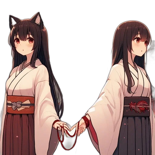 dress, staff, anime, concept art transparent PNG cut-out