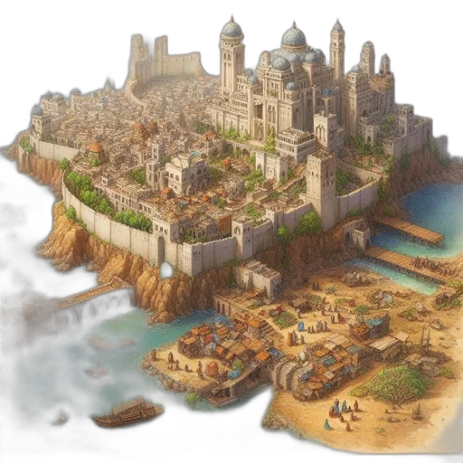 fantasy art, concept art, pixel art, photorealistic transparent PNG cut-out