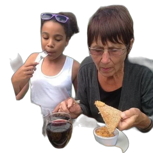 food, two, people, enjoying transparent PNG cut-out