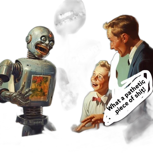 robot, concept art, comic book art, pixel art transparent PNG cut-out