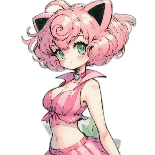 dress, staff, creature, anime transparent PNG cut-out