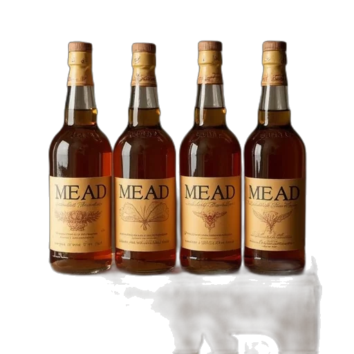 bottle, four, bottles, mead transparent PNG cut-out