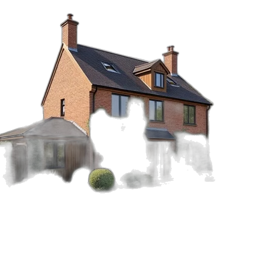 building, concept art, 3d render, photorealistic transparent PNG cut-out