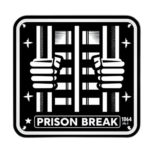 illustration, stylized, prison, break transparent PNG cut-out