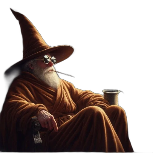 hat, staff, fantasy art, concept art transparent PNG cut-out