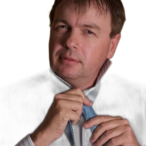 staff, jacket, face, photorealistic transparent PNG cut-out
