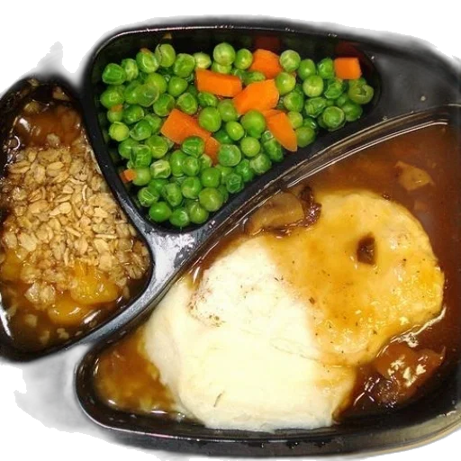 food, photorealistic, black, tray transparent PNG cut-out