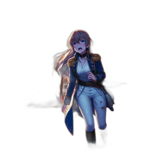 jacket, staff, weapon, creature transparent PNG cut-out