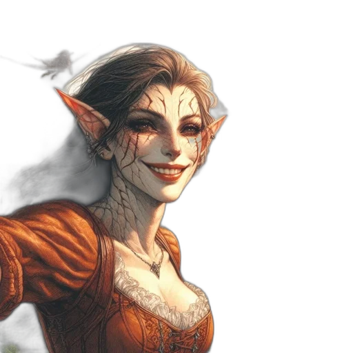 face, staff, fantasy art, concept art transparent PNG cut-out