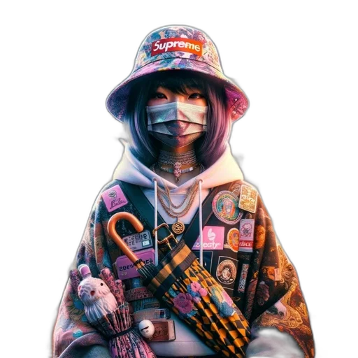 jacket, weapon, face, mask transparent PNG cut-out