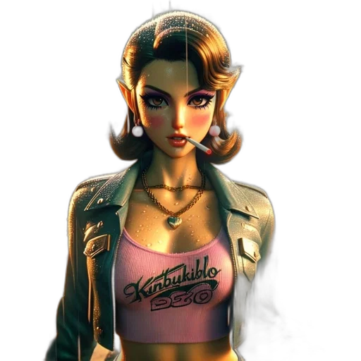 jacket, concept art, comic book art, cyberpunk transparent PNG cut-out