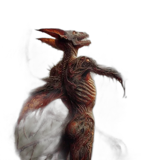 dragon, creature, animal, staff transparent PNG cut-out