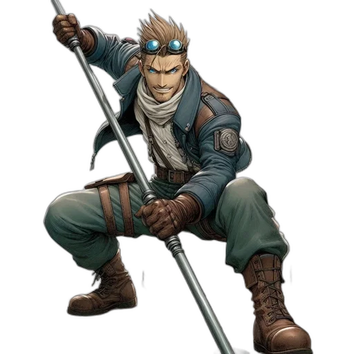 sword, staff, weapon, jacket transparent PNG cut-out