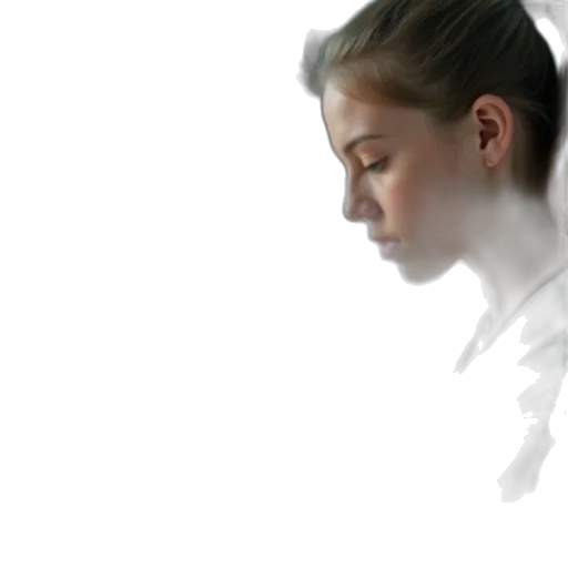 face, mask, hair, jacket transparent PNG cut-out