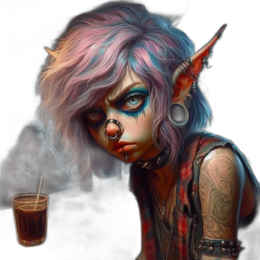 dragon, face, staff, fantasy art transparent PNG cut-out