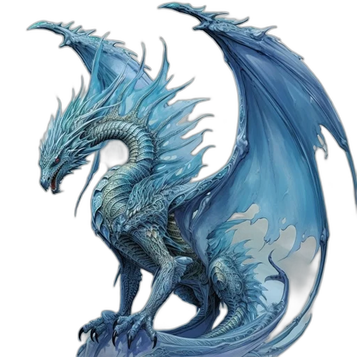 dragon, creature, staff, fantasy art transparent PNG cut-out