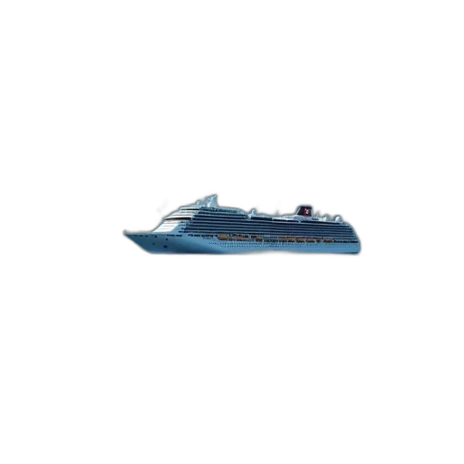 3d render, photorealistic, large, cruise transparent PNG cut-out