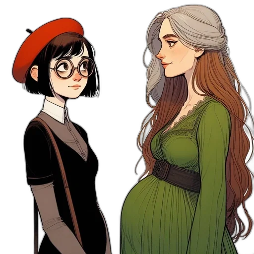 dress, concept art, fantasy art, cartoon transparent PNG cut-out