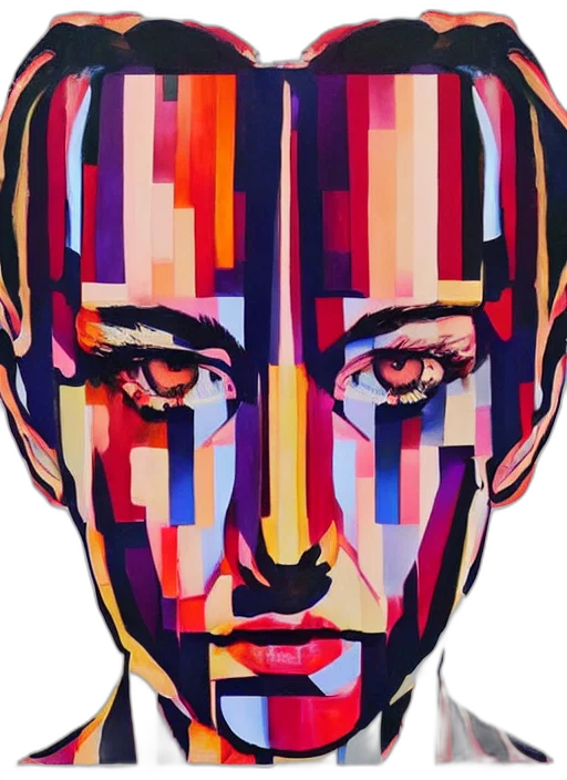 face, mask, photorealistic, cyberpunk transparent PNG cut-out
