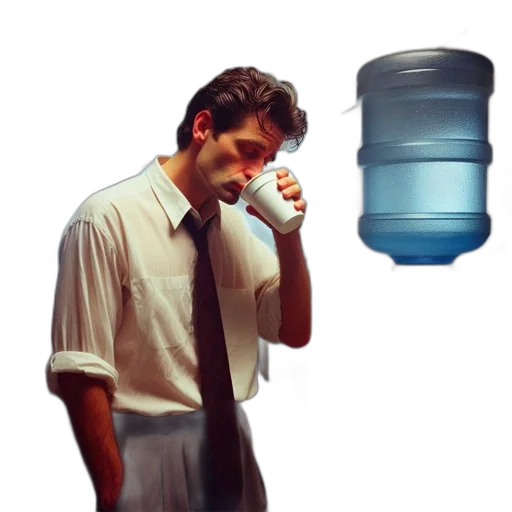 bottle, vaporwave, concept art, underwater transparent PNG cut-out