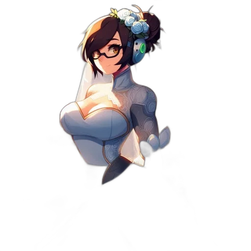dress, staff, flower, crown transparent PNG cut-out