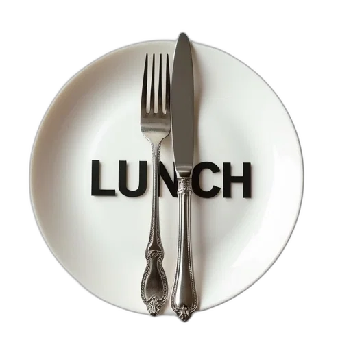 food, plate, fork, knife transparent PNG cut-out