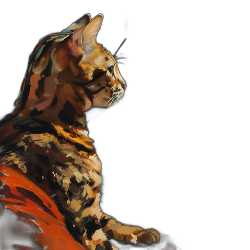 animal, photorealistic, watercolor, oil painting transparent PNG cut-out