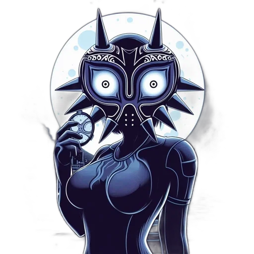 mask, dress, jewelry, comic book art transparent PNG cut-out