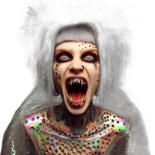 creature, jewelry, face, concept art transparent PNG cut-out