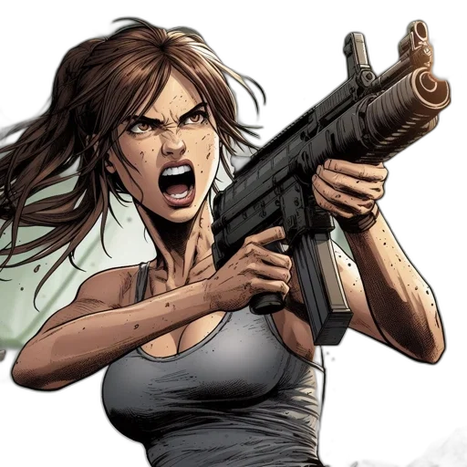 weapon, comic book art, concept art, cartoon transparent PNG cut-out